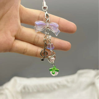 Heart bow love phone charm