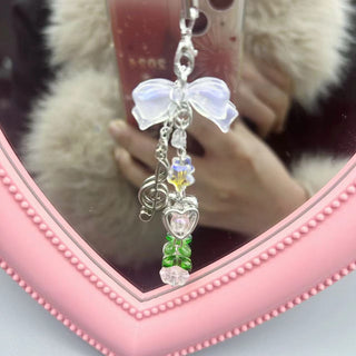 Heart bow love phone charm