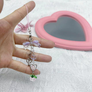 Heart bow love phone charm