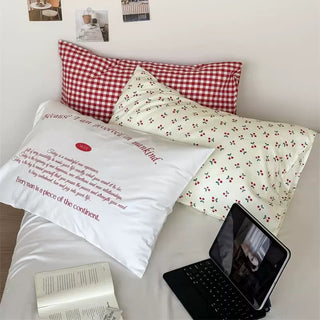 Soft Girl Aesthetic Cotton Pillowcase