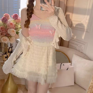 Gradient Butterfly Crop Top