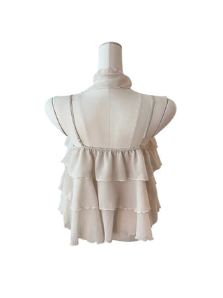 Illa frill cangcang scarf sleeveless blouse