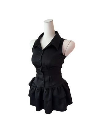 Momo sleeveless blouse skirt set Momo Nashi blouse skirt set
