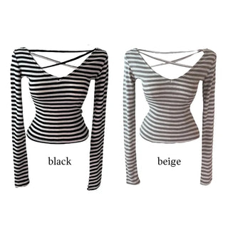 Nori Dangara Backless Strap Long Sleeve T