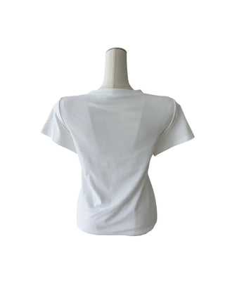 Smo dots semi-cropped short-sleeved T