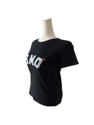 Smo dots semi-cropped short-sleeved T