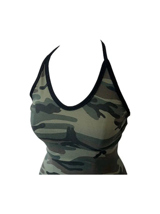 Camo halterneck sleeveless camo halterneck sleeveless