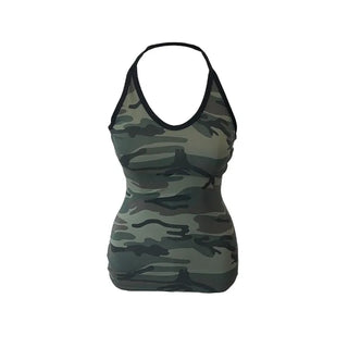 Camo halterneck sleeveless camo halterneck sleeveless