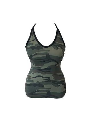 Camo halterneck sleeveless camo halterneck sleeveless