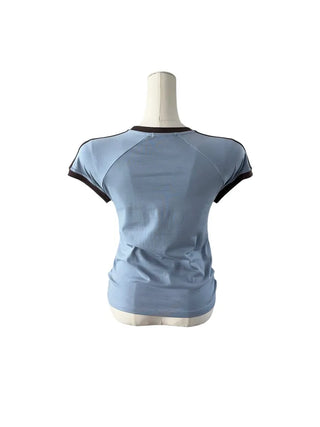 38 Printed Cropped Raglan Short-Sleeved T