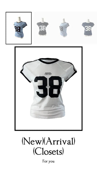 38 Printed Cropped Raglan Short-Sleeved T