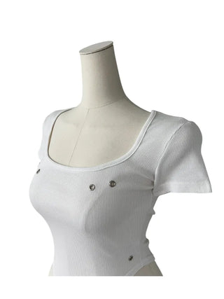 Phantom Semi-cropped Body Suit Short-Sleeved T