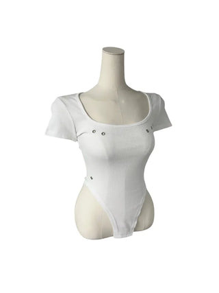 Phantom Semi-cropped Body Suit Short-Sleeved T