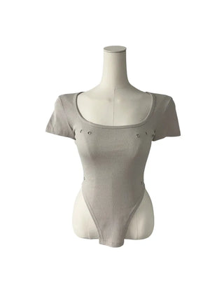 Phantom Semi-cropped Body Suit Short-Sleeved T