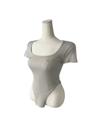 Phantom Semi-cropped Body Suit Short-Sleeved T