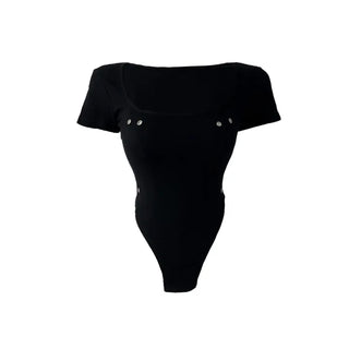 Phantom Semi-cropped Body Suit Short-Sleeved T