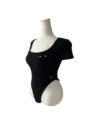 Phantom Semi-cropped Body Suit Short-Sleeved T