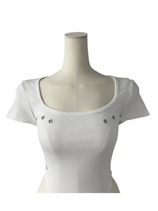 Phantom Semi-cropped Body Suit Short-Sleeved T