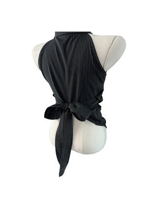 Annes Stripe Pocket Sleeveless Shirt