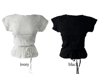 Tsuki Strap Ribboned Blouse