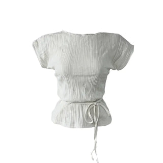Tsuki Strap Ribboned Blouse