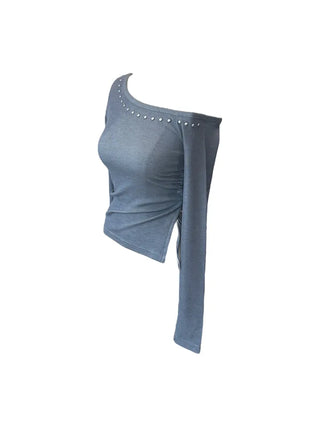 Anka stud off-shoulder T