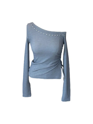 Anka stud off-shoulder T