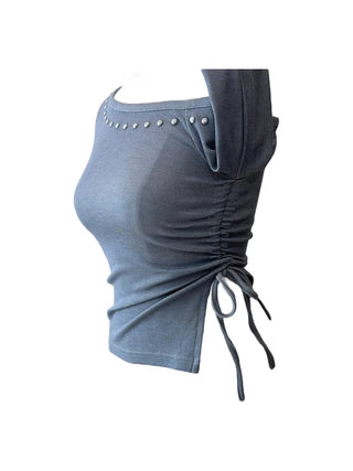 Anka stud off-shoulder T
