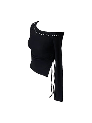Anka stud off-shoulder T