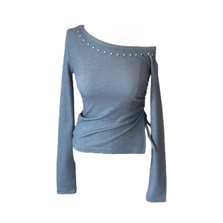 Anka stud off-shoulder T