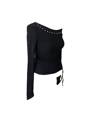 Anka stud off-shoulder T