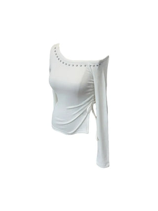 Anka stud off-shoulder T