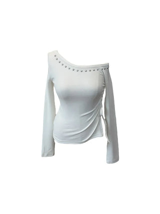 Anka stud off-shoulder T