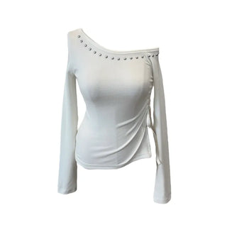 Anka stud off-shoulder T