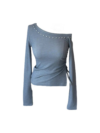 Anka stud off-shoulder T