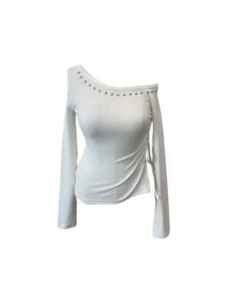 Anka stud off-shoulder T