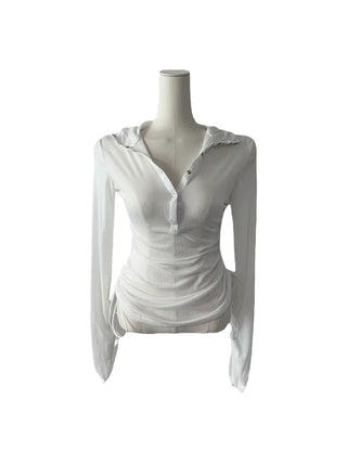Kima Strap See-Through Long Sleeve T