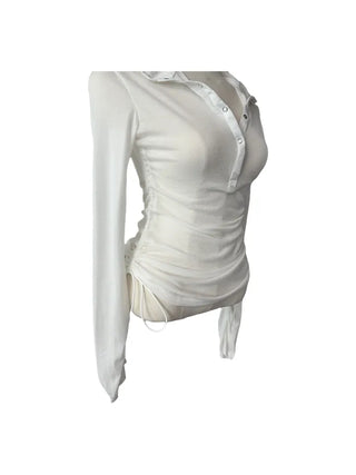 Kima Strap See-Through Long Sleeve T