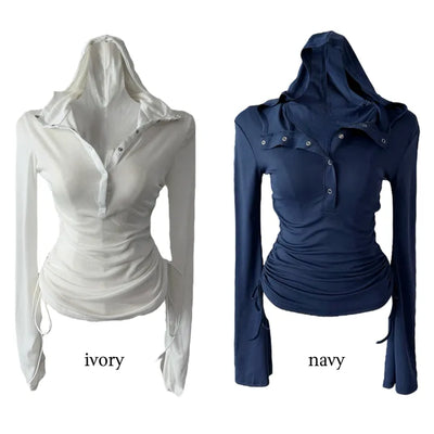 Kima Strap See-Through Long Sleeve T