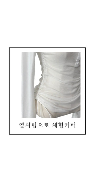 Kima Strap See-Through Long Sleeve T