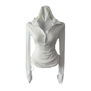 Kima Strap See-Through Long Sleeve T