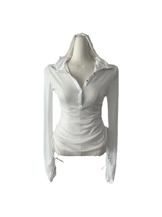 Kima Strap See-Through Long Sleeve T