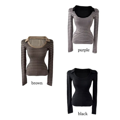 Sands Stripe Colored Long Sleeve T