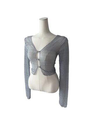 Icing see-through cropped cardigan