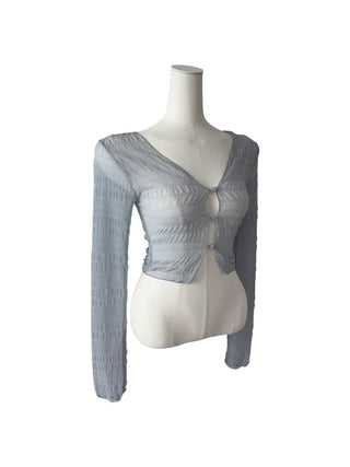 Icing see-through cropped cardigan