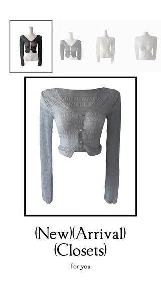 Icing see-through cropped cardigan