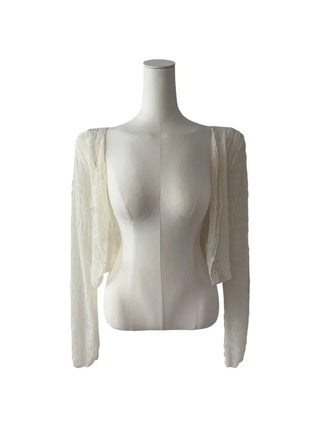 Icing see-through cropped cardigan