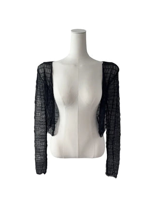 Icing see-through cropped cardigan