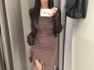 Icing see-through cropped cardigan