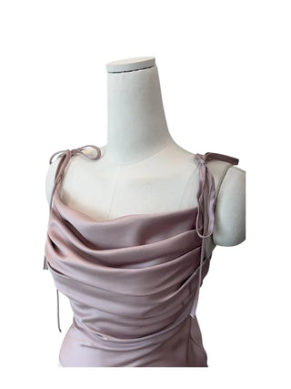 Glory satin drape sleeveless blouse